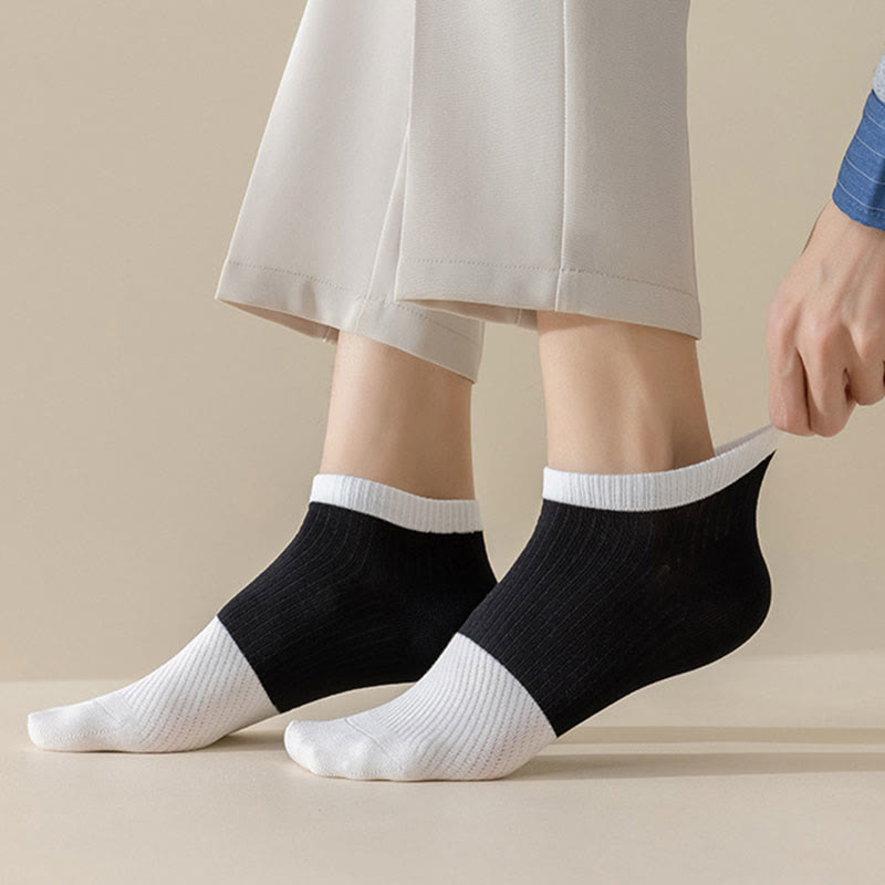 Chaussettes décontractées en coton uni grande taille (6 paires)