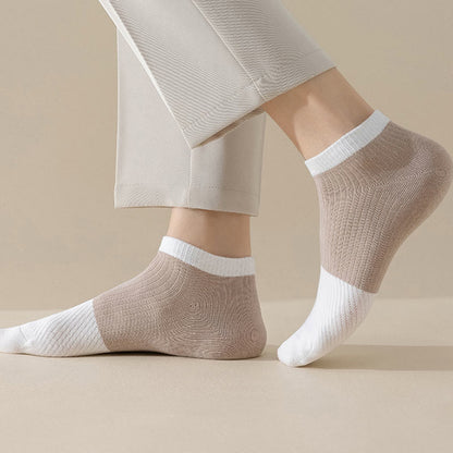 Chaussettes cheville décontractées en coton uni (6 paires) - image 7