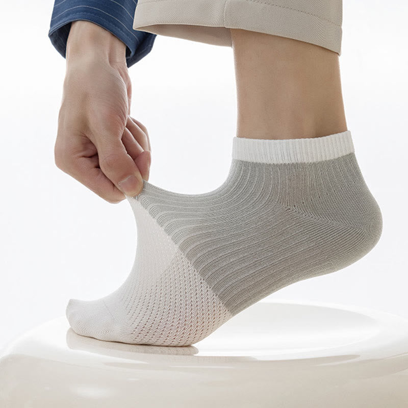 Chaussettes cheville décontractées en coton uni (6 paires) - image 4