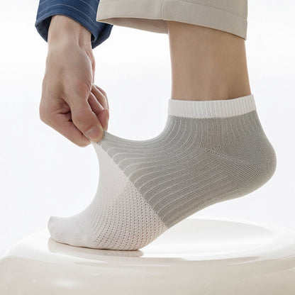 Chaussettes cheville décontractées en coton uni (6 paires) - image 4