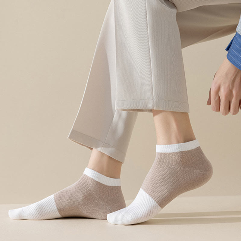 Chaussettes cheville décontractées en coton uni (6 paires) - image 5