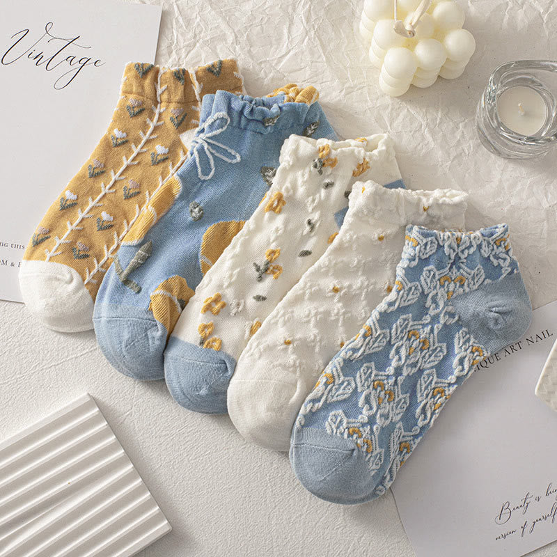 Chaussettes à fleurs de forêt (8 paires) - image 1
