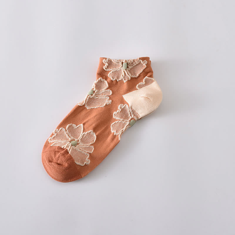 Chaussettes à fleurs élégantes (5 paires)