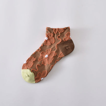 Chaussettes à fleurs élégantes (5 paires)