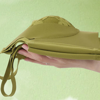 Soutien-gorge sans armatures avec boucle en dentelle sur le devant