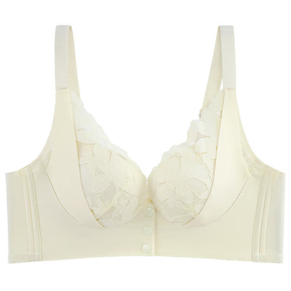 Soutien-gorge sans armatures avec boucle en dentelle sur le devant