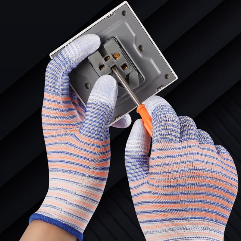 Gants de travail résistants à l'abrasion à imprimé zèbre (24 paires)