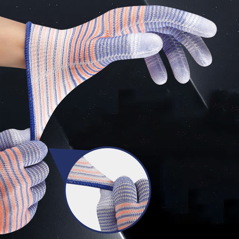 Gants de travail résistants à l'abrasion à imprimé zèbre (24 paires)