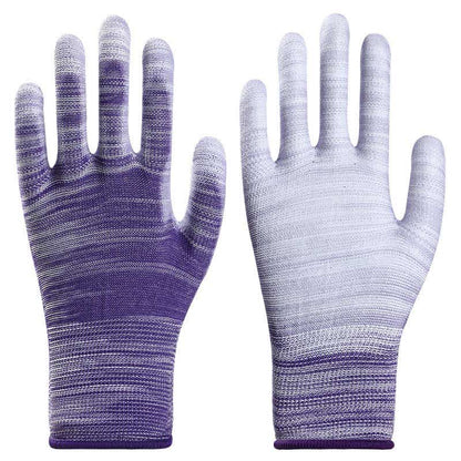 Gants de travail antidérapants, résistants à l'usure et à rayures (24 paires) - Violet - L - image 8
