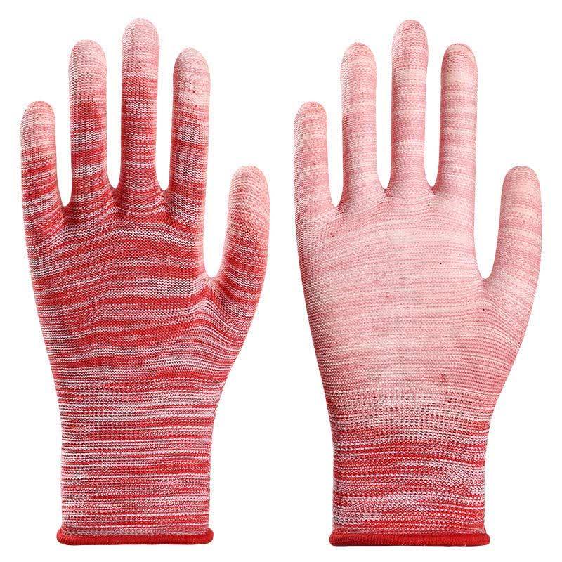 Gants de travail antidérapants, résistants à l'usure et à rayures (24 paires) - Rouge - L - image 11