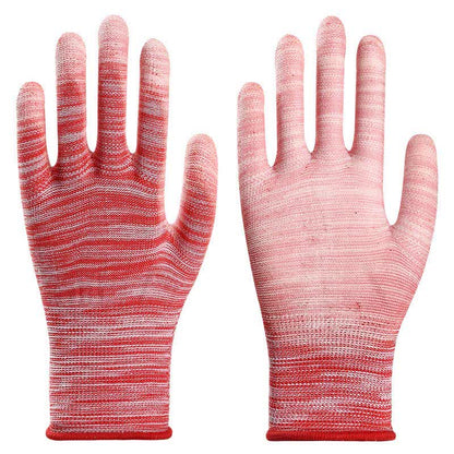 Gants de travail antidérapants, résistants à l'usure et à rayures (24 paires) - Rouge - L - image 11