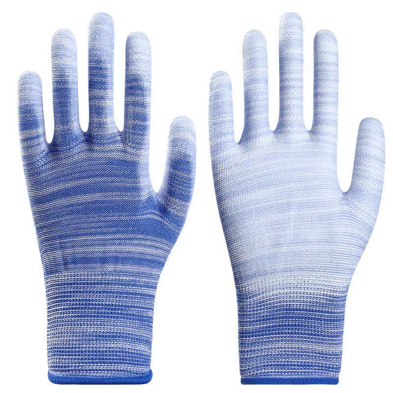 Gants de travail antidérapants, résistants à l'usure et à rayures (24 paires) - Bleu - L - image 9