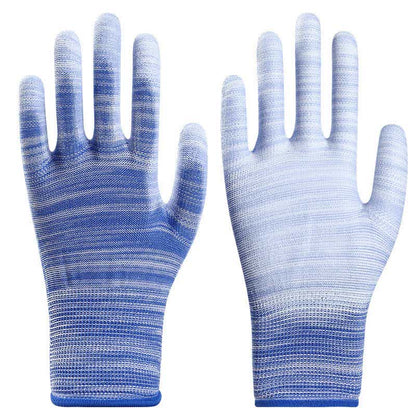 Gants de travail antidérapants, résistants à l'usure et à rayures (24 paires) - Bleu - L - image 9