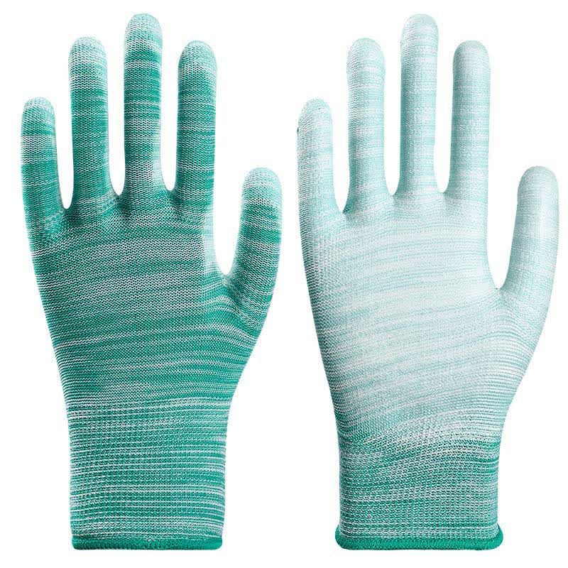 Gants de travail antidérapants, résistants à l'usure et à rayures (24 paires) - Vert - L - image 12