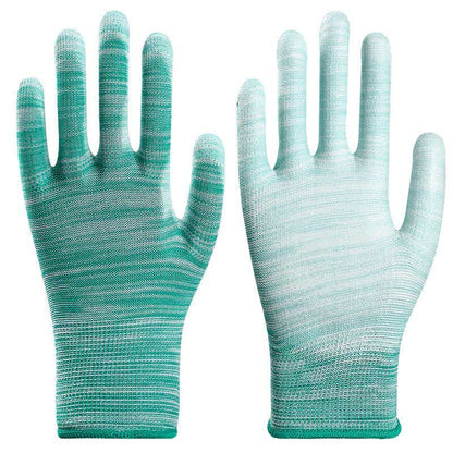 Gants de travail antidérapants, résistants à l'usure et à rayures (24 paires) - Vert - L - image 12