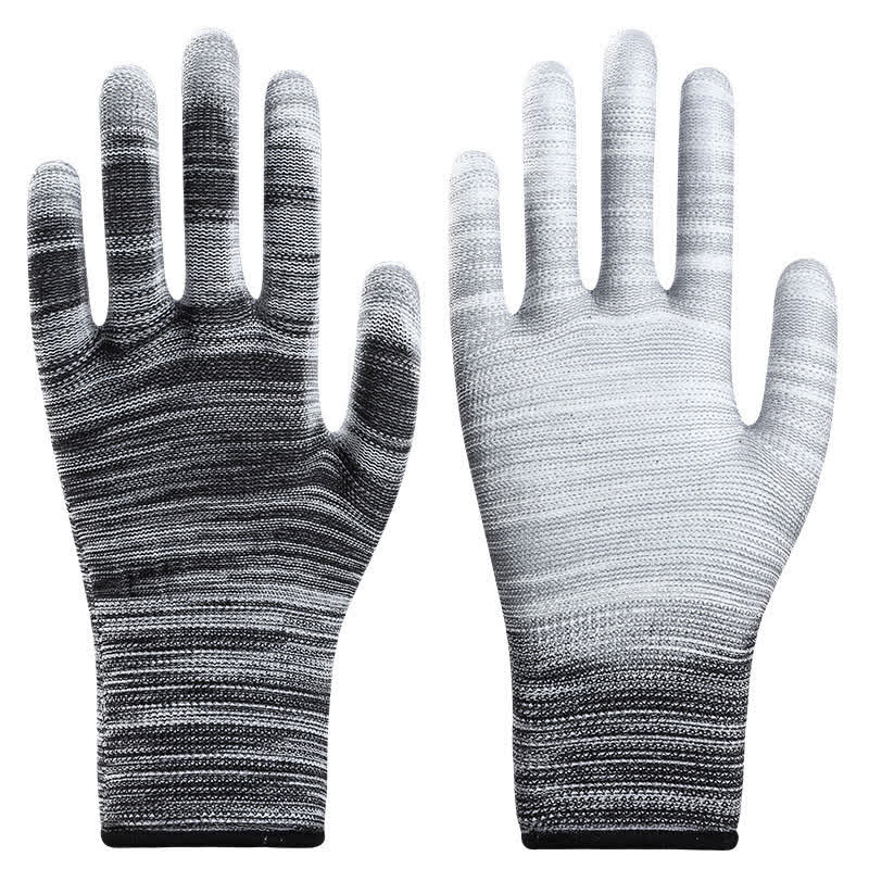 Gants de travail antidérapants, résistants à l'usure et à rayures (24 paires) - Noir - L - image 7