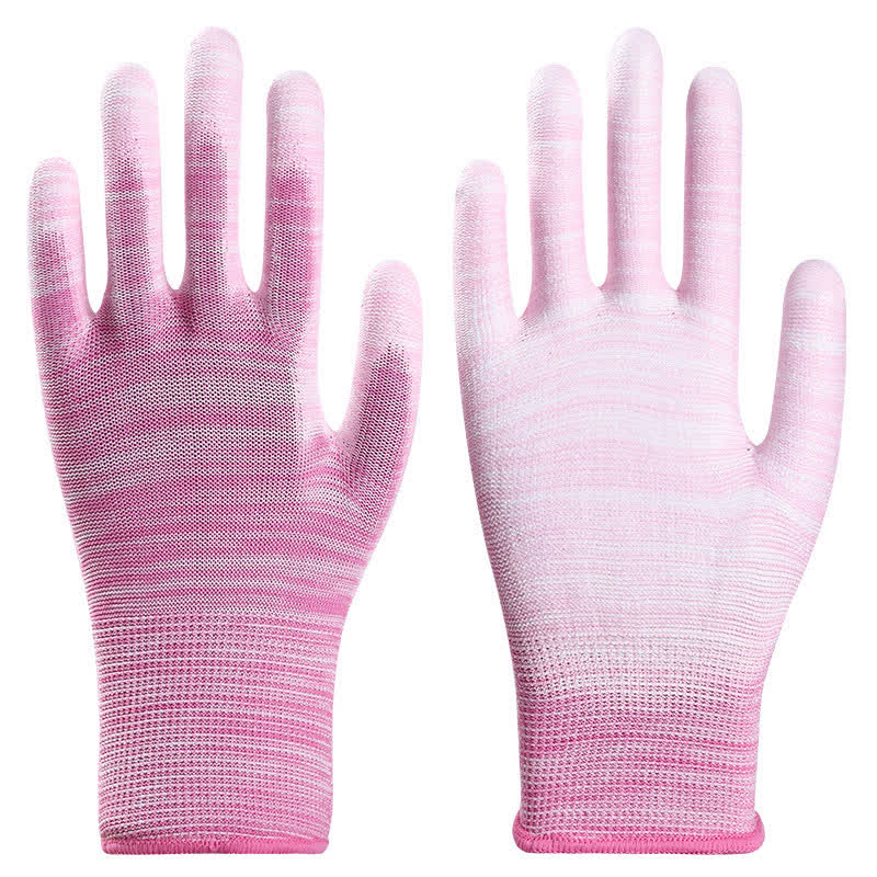Gants de travail antidérapants, résistants à l'usure et à rayures (24 paires) - Rose - L - image 10