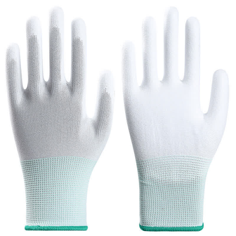 Gants de travail antidérapants, résistants à l'usure et à rayures (24 paires) - Blanc - L - image 13