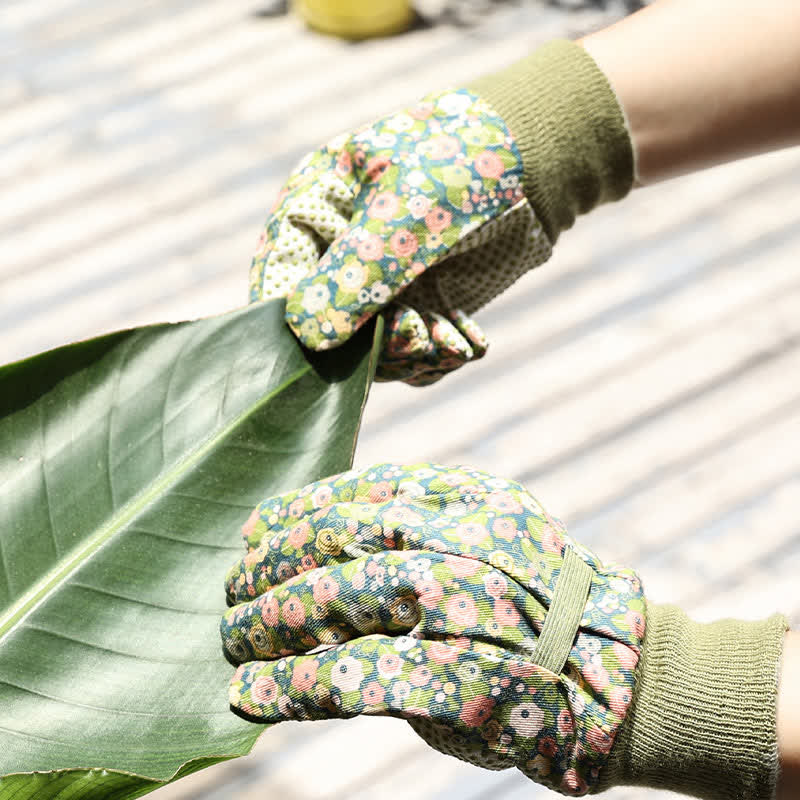 Gants de protection pour le jardinage à imprimé floral (3 paires) - image 5