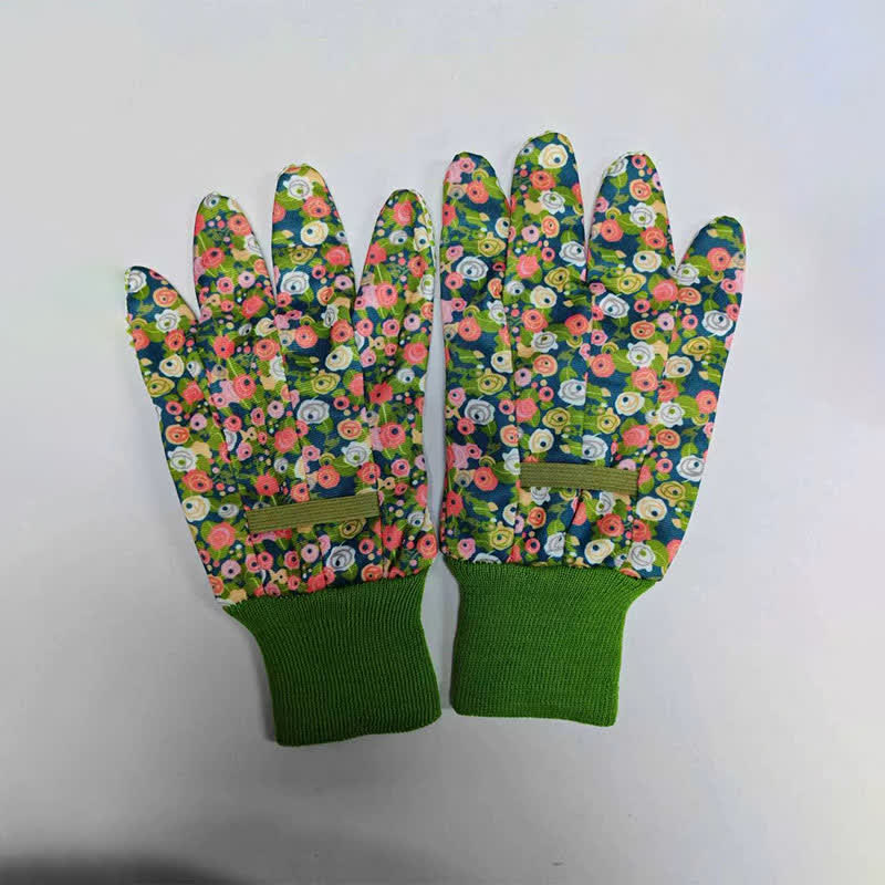 Gants de protection pour le jardinage à imprimé floral (3 paires) - C - Taille unique - image 11