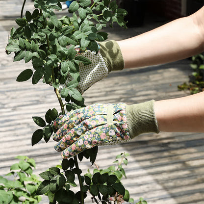 Gants de protection pour le jardinage à imprimé floral (3 paires) - image 4