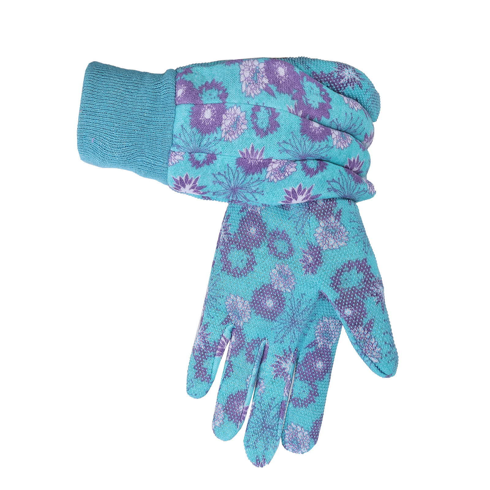 Gants de jardin tricotés à imprimé floral (3 paires) - image 1