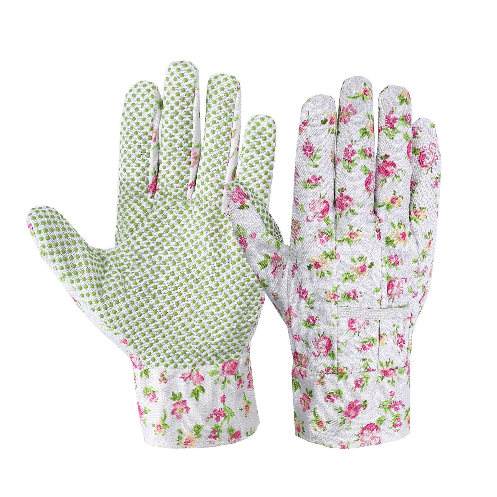 Gants de jardinage élégants à imprimé floral (3 paires) - Rose - Taille unique - image 0