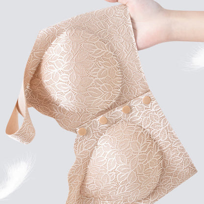Soutien-gorge sans armatures à fermeture frontale en jacquard
