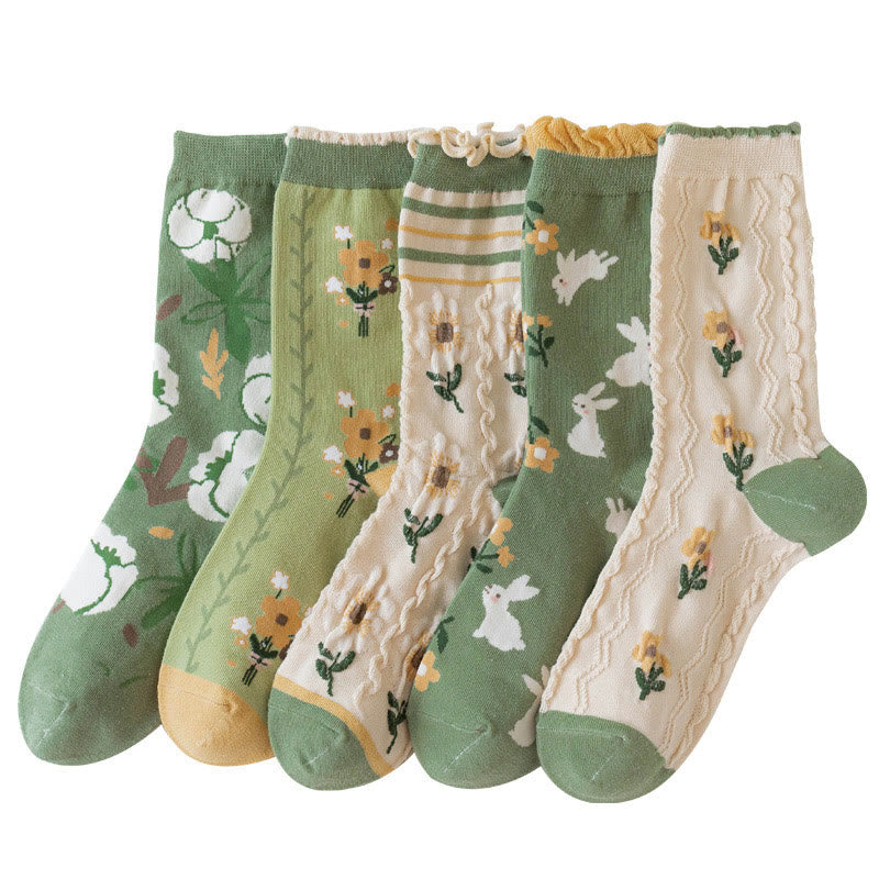Chaussettes à fleurs de forêt (5 paires) - image 9