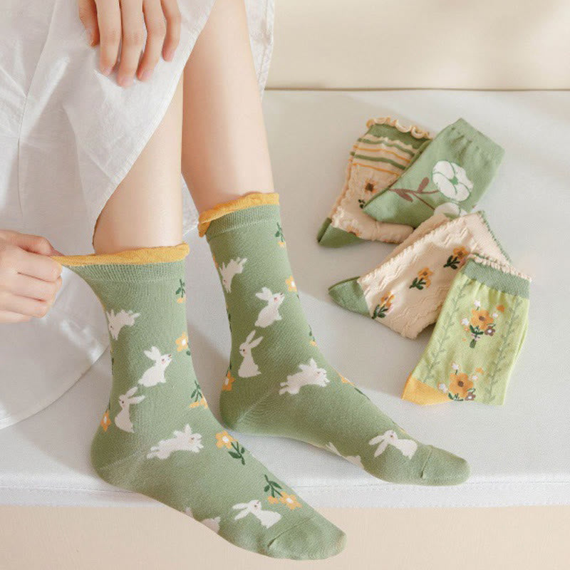 Chaussettes à fleurs de forêt (5 paires) - image 5