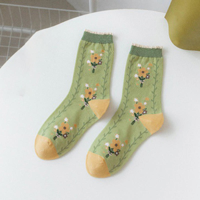 Chaussettes à fleurs de forêt (5 paires) - image 13