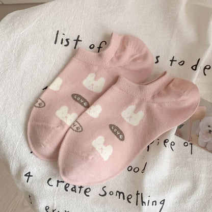 Chaussettes mignonnes à la cheville en forme de lapin (5 paires) - Rose - EU36-40 (US3-7) - image 7