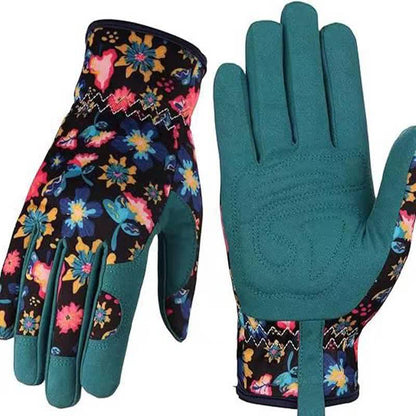 Gants de jardin à imprimé floral vibrant - D - Taille unique - image 8