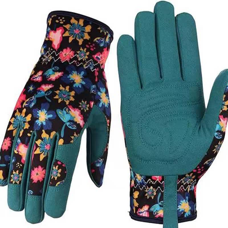 Gants de jardin à imprimé floral vibrant - D - Taille unique - image 7