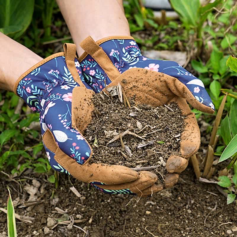 Gants de jardin à imprimé floral vibrant - image 3