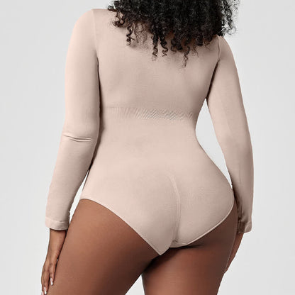 Body gainant une pièce sans coutures à manches longues - image 5