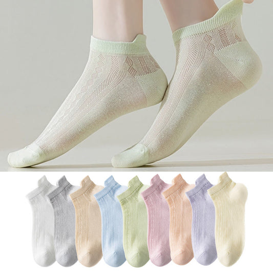 Chaussettes hautes élastiques couleur bonbon (9 paires)