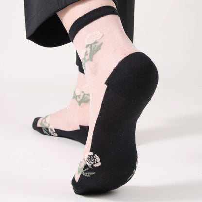 Chaussettes élégantes à fleurs (5 paires) - image 9
