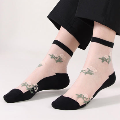 Chaussettes élégantes à fleurs (5 paires) - image 5
