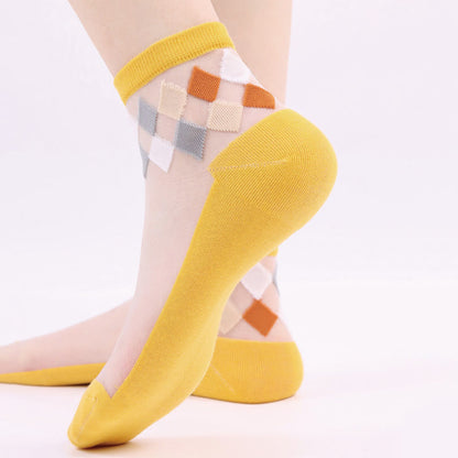 Chaussettes élégantes à motif losange (5 paires) - image 8