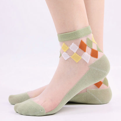 Chaussettes élégantes à motif losange (5 paires) - image 11