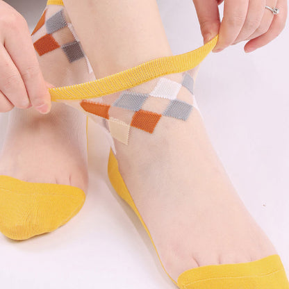 Chaussettes élégantes à motif losange (5 paires) - image 6