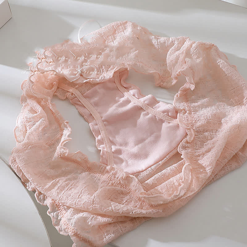 Culottes mignonnes en dentelle grande taille (lot de 3)