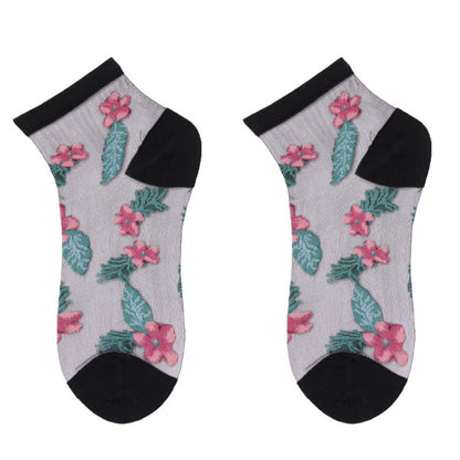 Chaussettes à fleurs rétro (6 paires) - Noir - EU36-40 (US3-7) - image 6