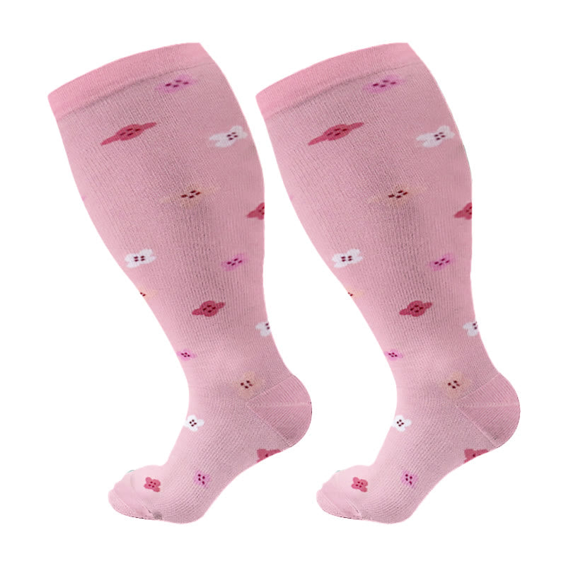 Chaussettes de compression rose luth grande taille (3 paires) - Rose - 4XL - image 8
