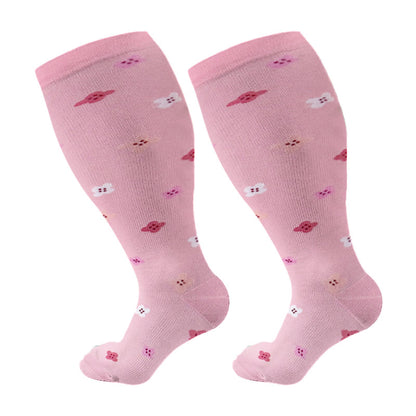 Chaussettes de compression rose luth grande taille (3 paires) - Rose - 4XL - image 8