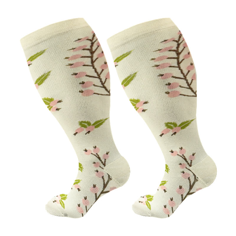 Chaussettes de compression rose luth grande taille (3 paires) - Beige - 4XL - image 7