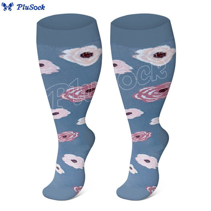 Chaussettes de compression rose luth grande taille (3 paires) - image 3