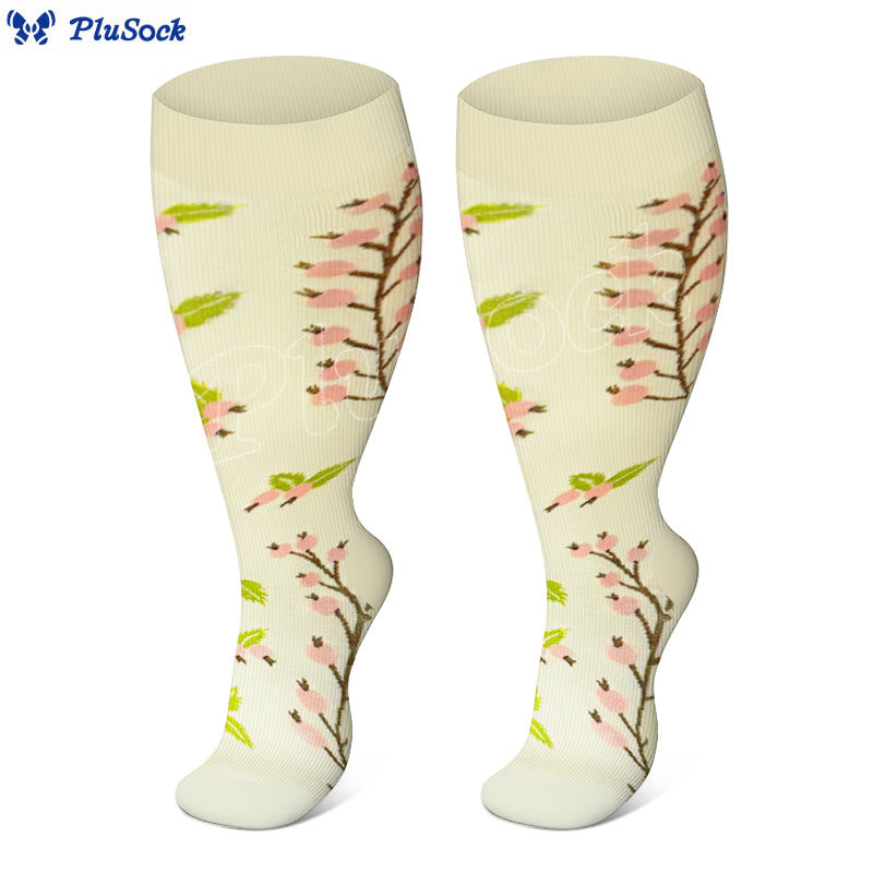 Chaussettes de compression rose lute grande taille - image 3