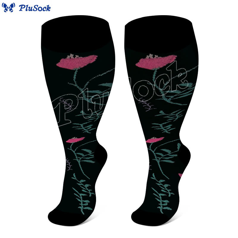Chaussettes de compression rose luth grande taille (3 paires) - image 6